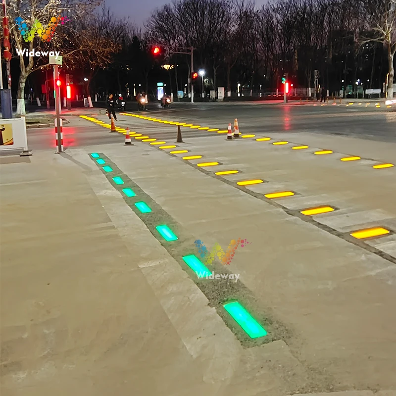 Zebra Crossing Pedestrian Crossing Waterproof Ground Embedded Warning LED Traffic Lights