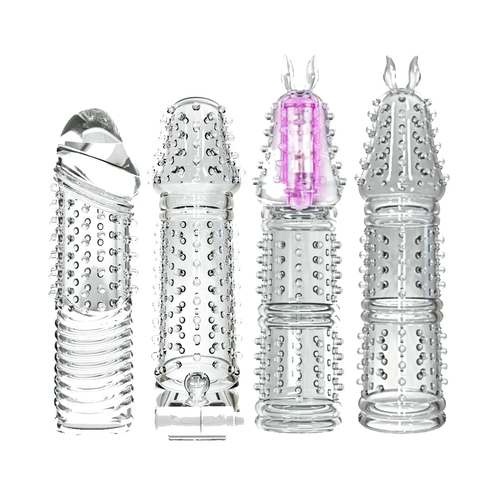 Силиконовый удлинитель для пениса, мужской удлинитель для пениса, увеличивающий пенис, многоразовые презервативы, удлинитель для пениса