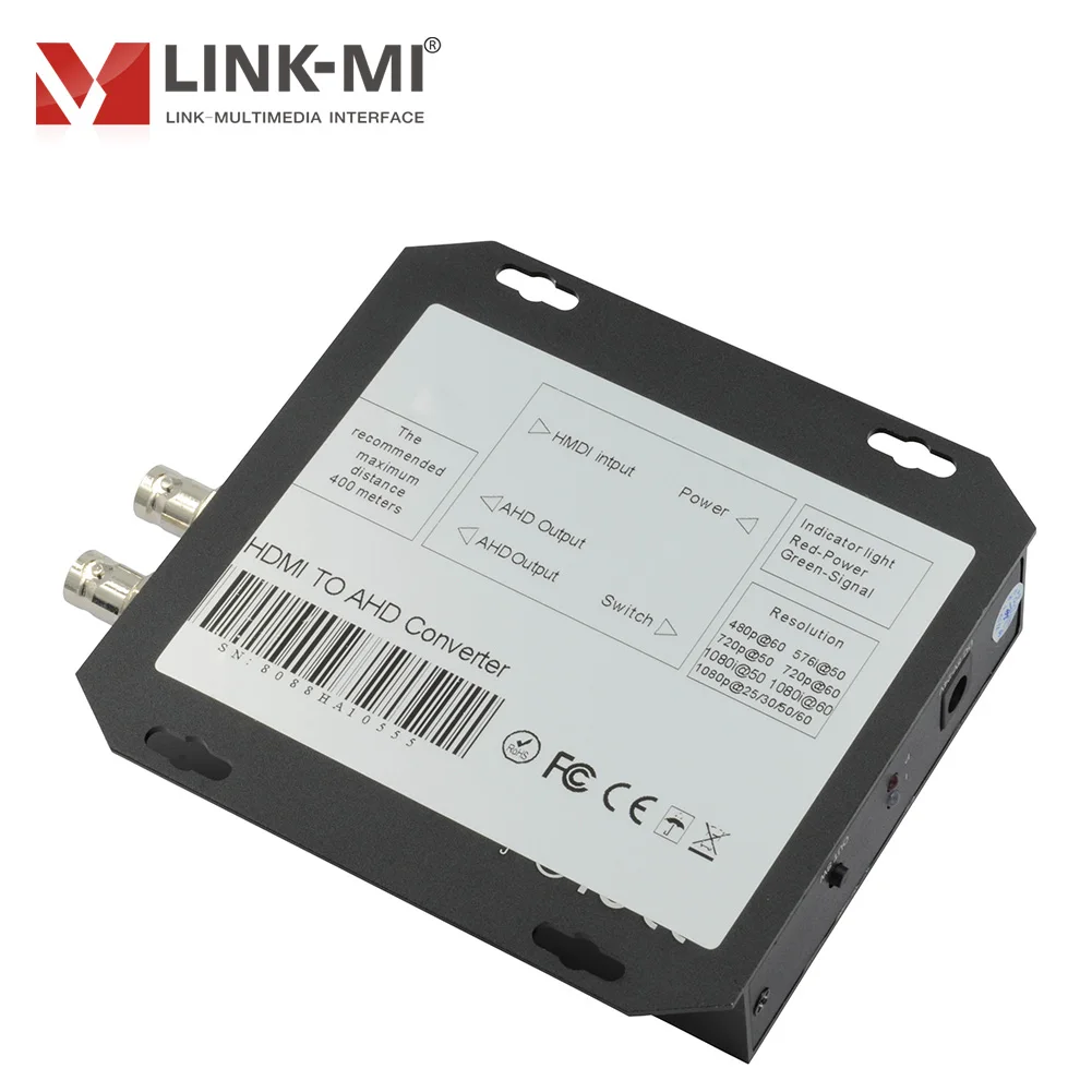LINK-MI HDMI to AHD BNC Converter, With 1xlooping AHD output, 1080p TVI BNC Repeater