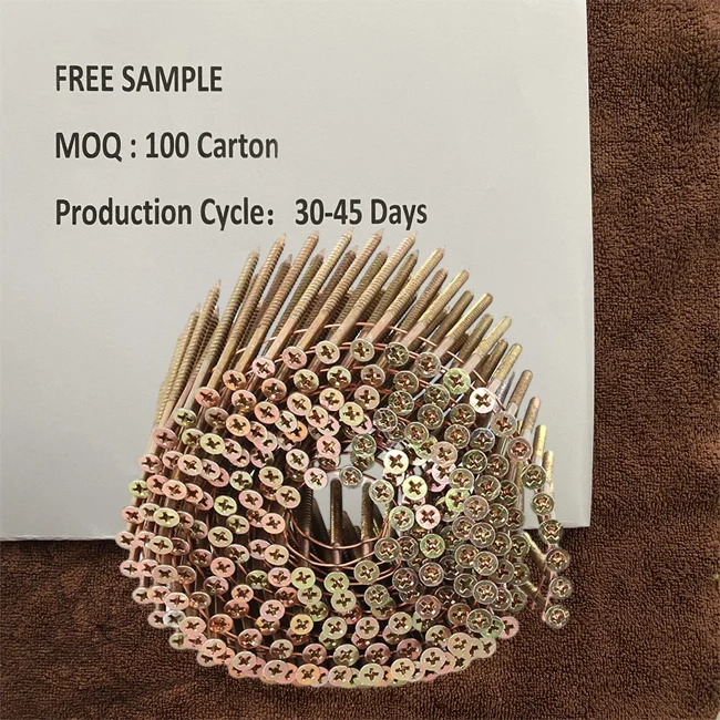 Thread Shank Screw Nails  Manufactured for Framing Furniture and Woodworking