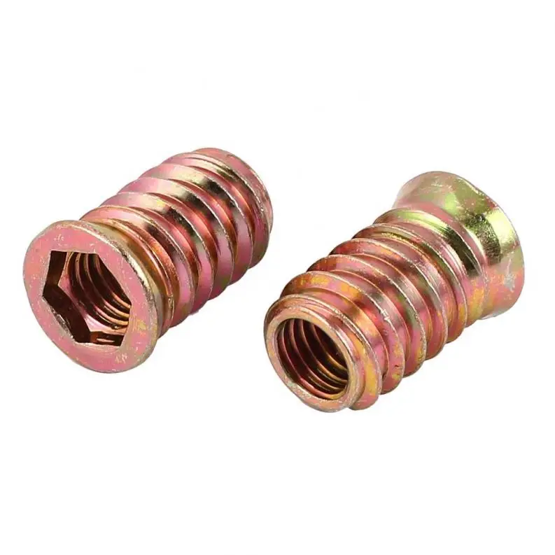 
1/4 in Zinc Plated Standard Flange Insert Nut for Wood 