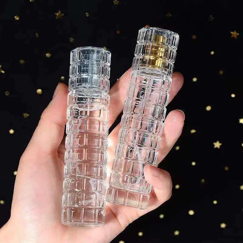 30ml Mist Cylinder Perfume Bottles Empty Transparent Spray Round Glass Bottle Portable Fragrance Diffuser  Refillable Bottle