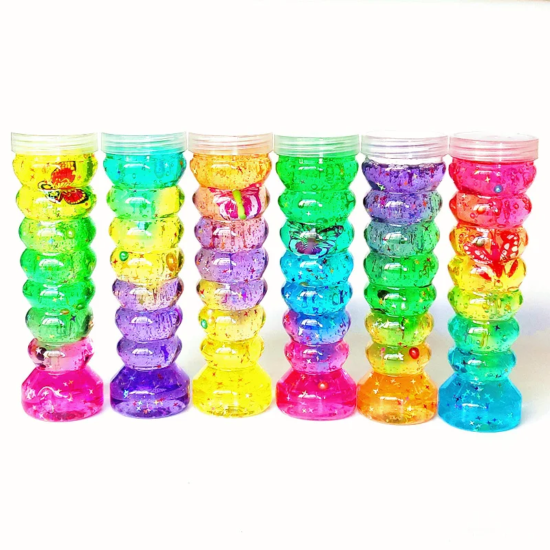 Лидер продаж стильный винтовой флакон волшебный Блестящий эластичный слайм «сделай сам» не липкий изготовление на заказ вентиляционный