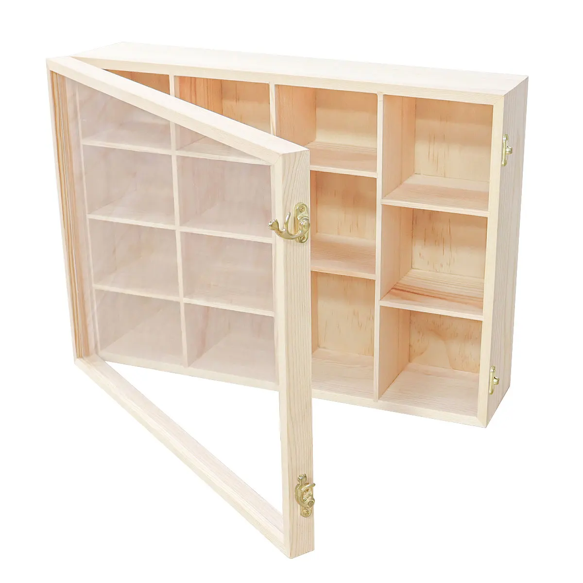 Custom wooden wall & display shelves model car display cabinet modern showcase with acrylic lid