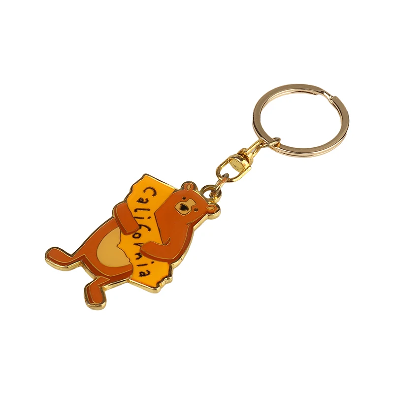Factory Direct Custom Metal Keychain Coin Holder with Animal Theme-Bear Bird Penguin Durable Metal Hardware Keychain