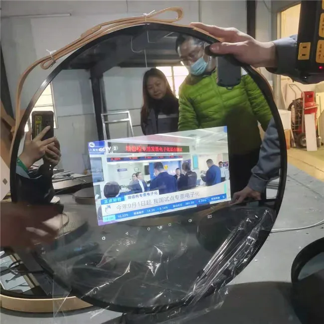 Modern 20 Smart Bathroom Led Mirror Wall Watch Mirror Silver Villa