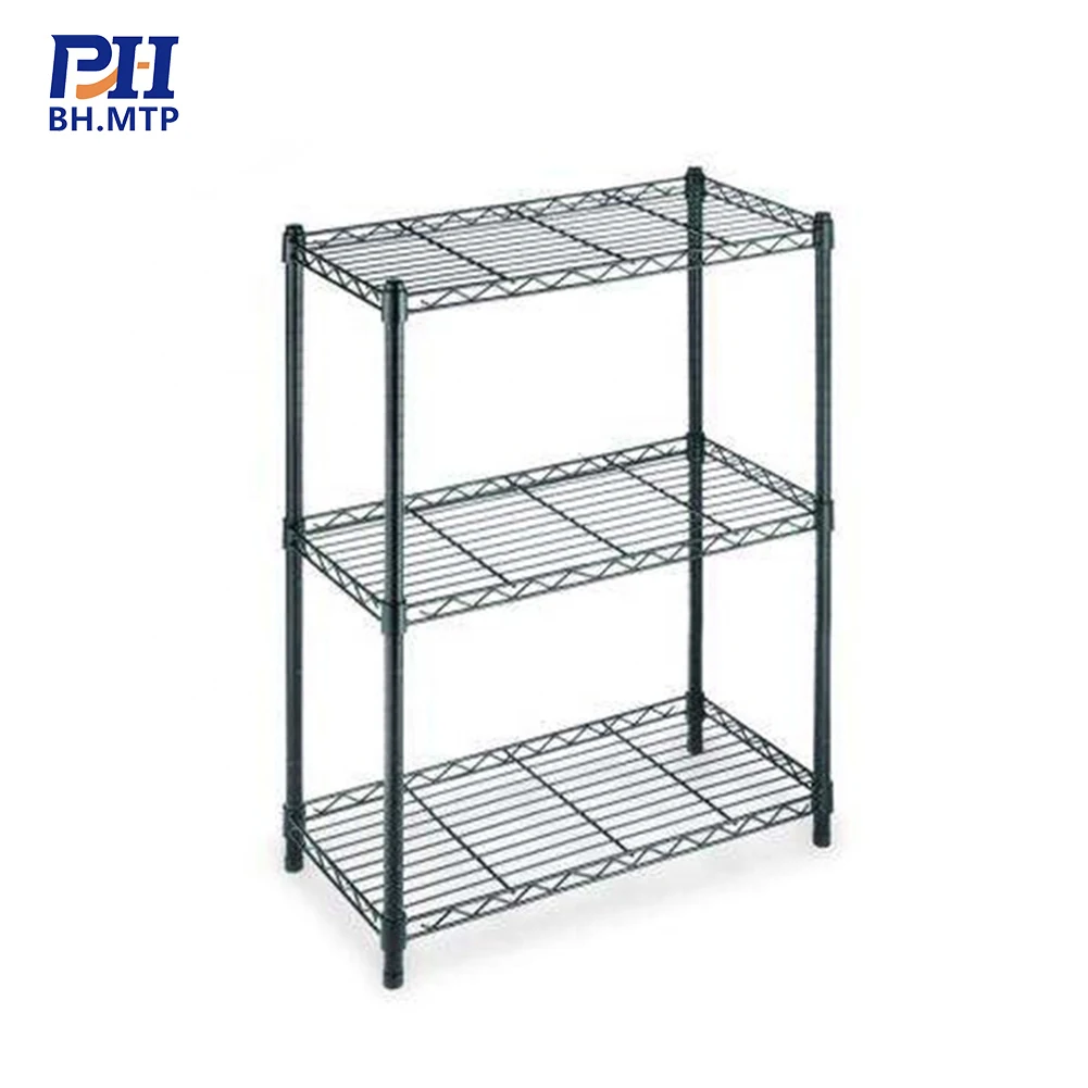NSF Approval Metal 304 Stainless Steel Wire Shelf Office Garage Kitchen Adjustable Shelving Rack