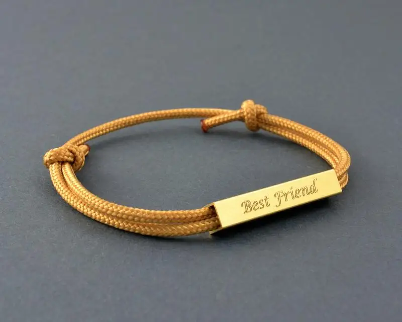 Inspire Jewelry Rope Engraved Custom Personalised Inspirational Secret Message Bracelet Grad Name Logo Charm