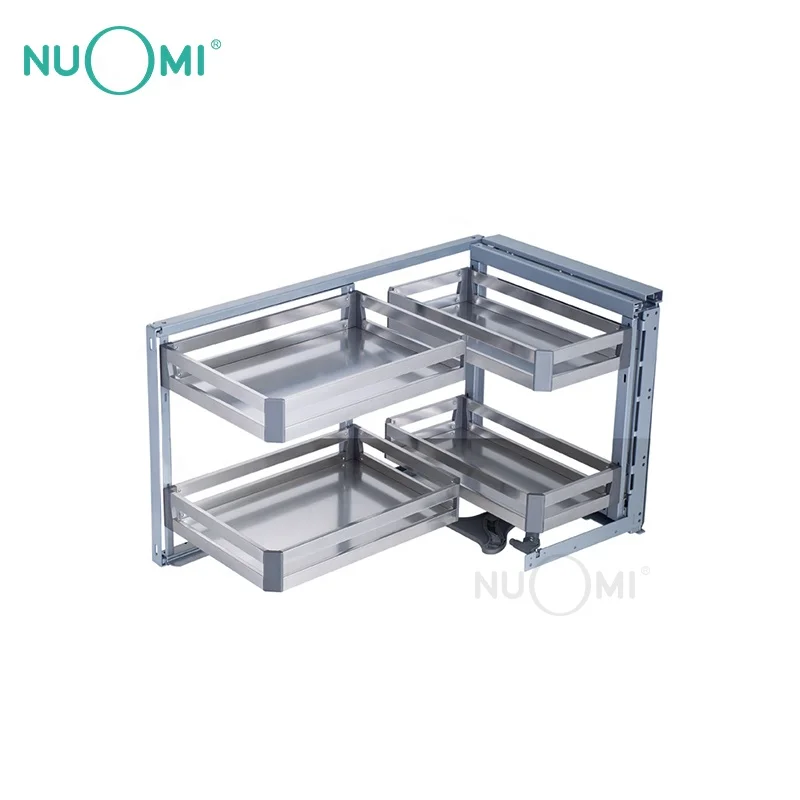  Горячая Распродажа шкаф NUOMI выдвижная корзина вращающаяся блюдце волшебный угол Кухонное хранилище