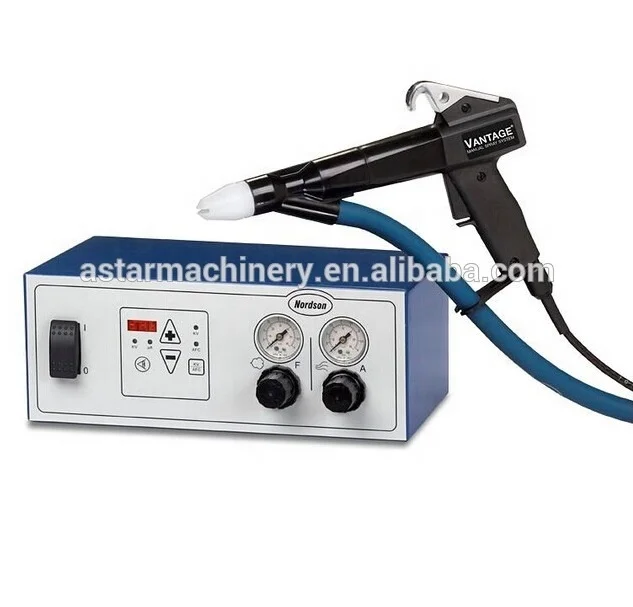Nordson Vantage box feeding vibrating manual electrostatic powder coating machine