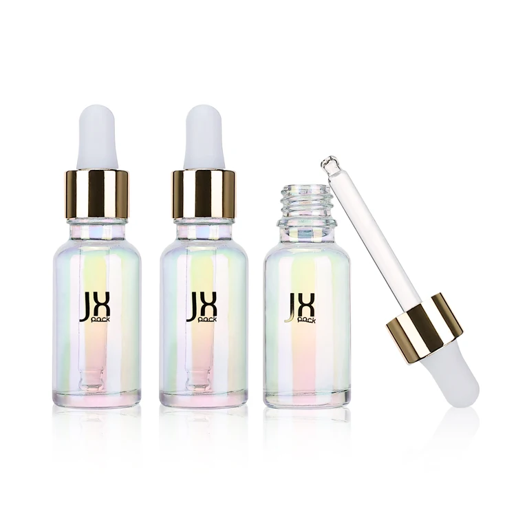 Wholesale 5 10 15 20 30 50 100 ml Round Hair Oil Essential Oil Glass Dropper Bottle with Glass Pipette