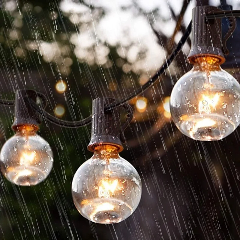 LED G40 Light Outside String Waterproof  Wedding Outdoor Decorative Holiday Light String Lamp