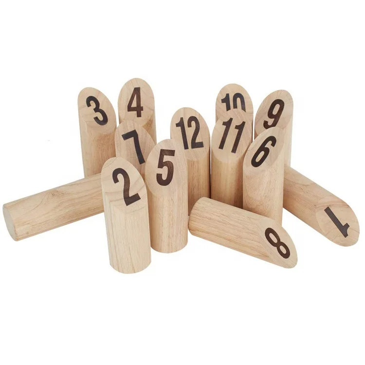 Деревянная игра с цифрами Kubb Lawn Skittle