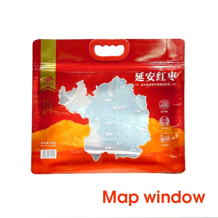 Manufacture wholesale resealable jujube food storage dried fruit plastic packaging zipper lock bag