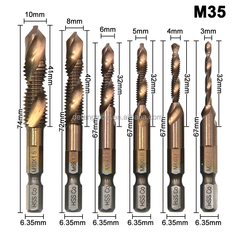 Метрический композитный кран M35 с кобальтовым покрытием M3-M10 сверлильный станок многофункциональный