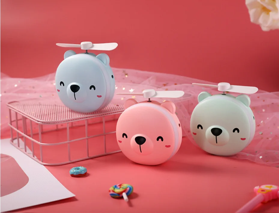 Hot-sell Usb mini fan with Led light and mirror