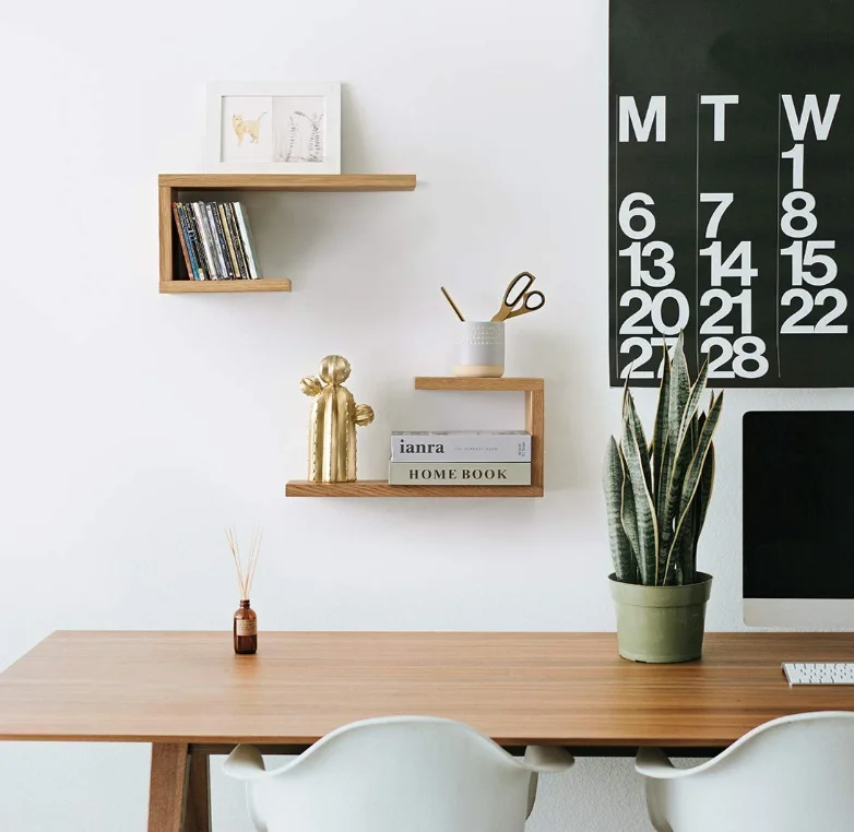 Wall Mounted Oak Wood Floating Shelf Wooden Floating Wall Shelf