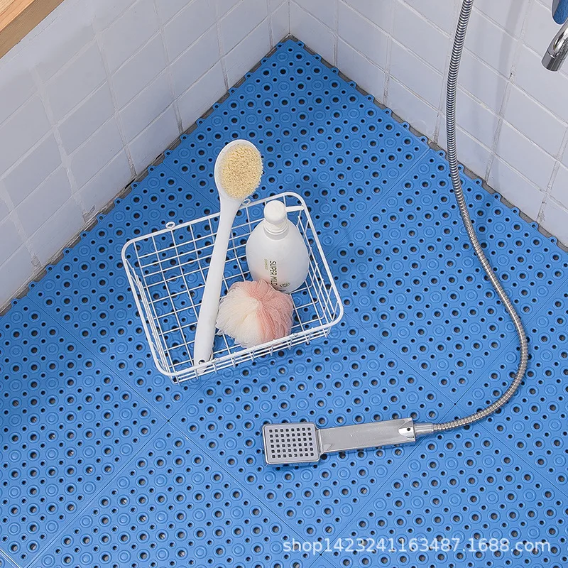 Pvc Anti-skid Indoor Interlocking Tile Easy Installation Bath Tub Shower Carpet For Bathroom For Washroom Mat