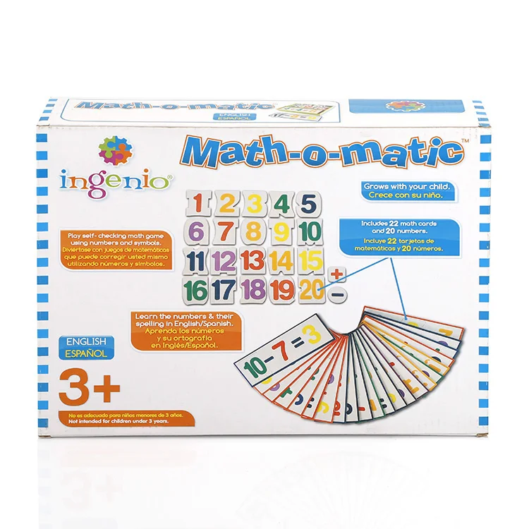custom educational kids learning puzzle game math card game
