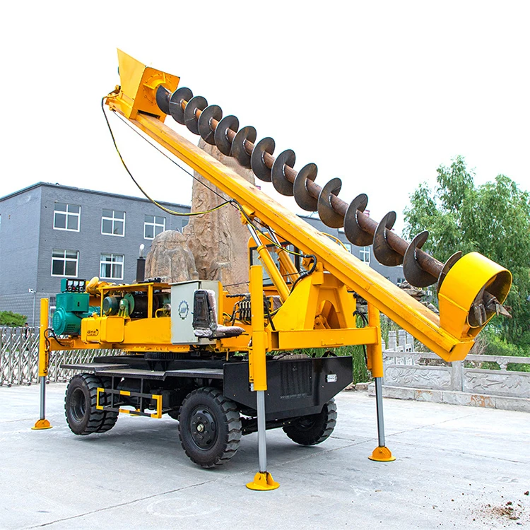 Ground screw pile driver for excavator stable  pile driver attachment for excavators  machine used piling machine