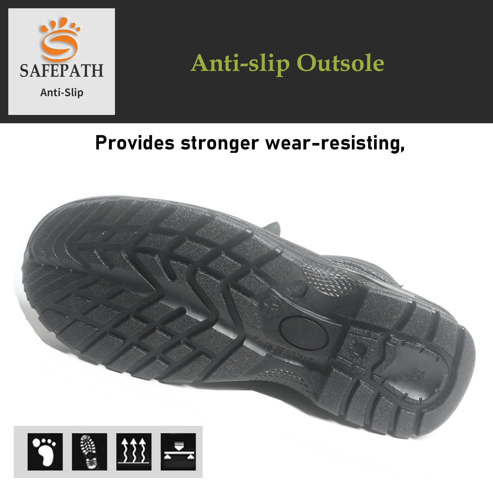 SAFEPATH OEM Industrial Genuine Leather Durable prevent puncture steel toe safety shoes