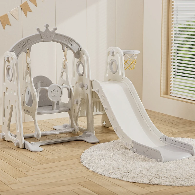 ejiale toys Foldable Toddler Indoor Mini Play Climbing Slides With Ball Pit Children Stair  Swing And Slide Set For Kids