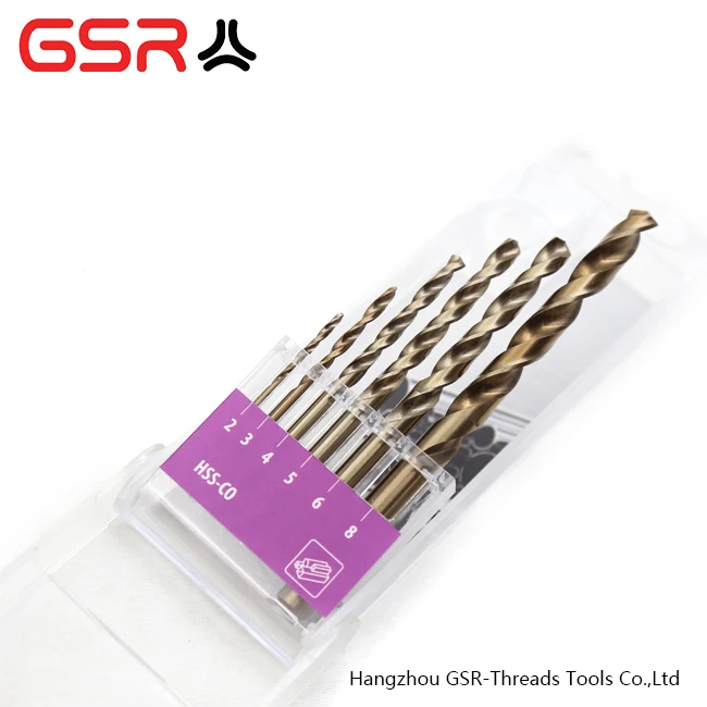 GSR TOOLS  Factory High Quality HSSE-M35 Cobalt Twist Metal Drill Bit for Metal Drilling