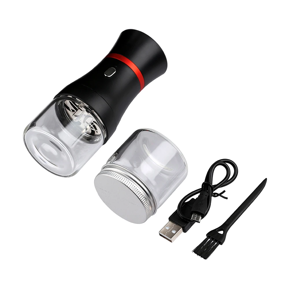 
electric tobacco grinder aluminum metal hand hold flashlight shape herb grinder machine 