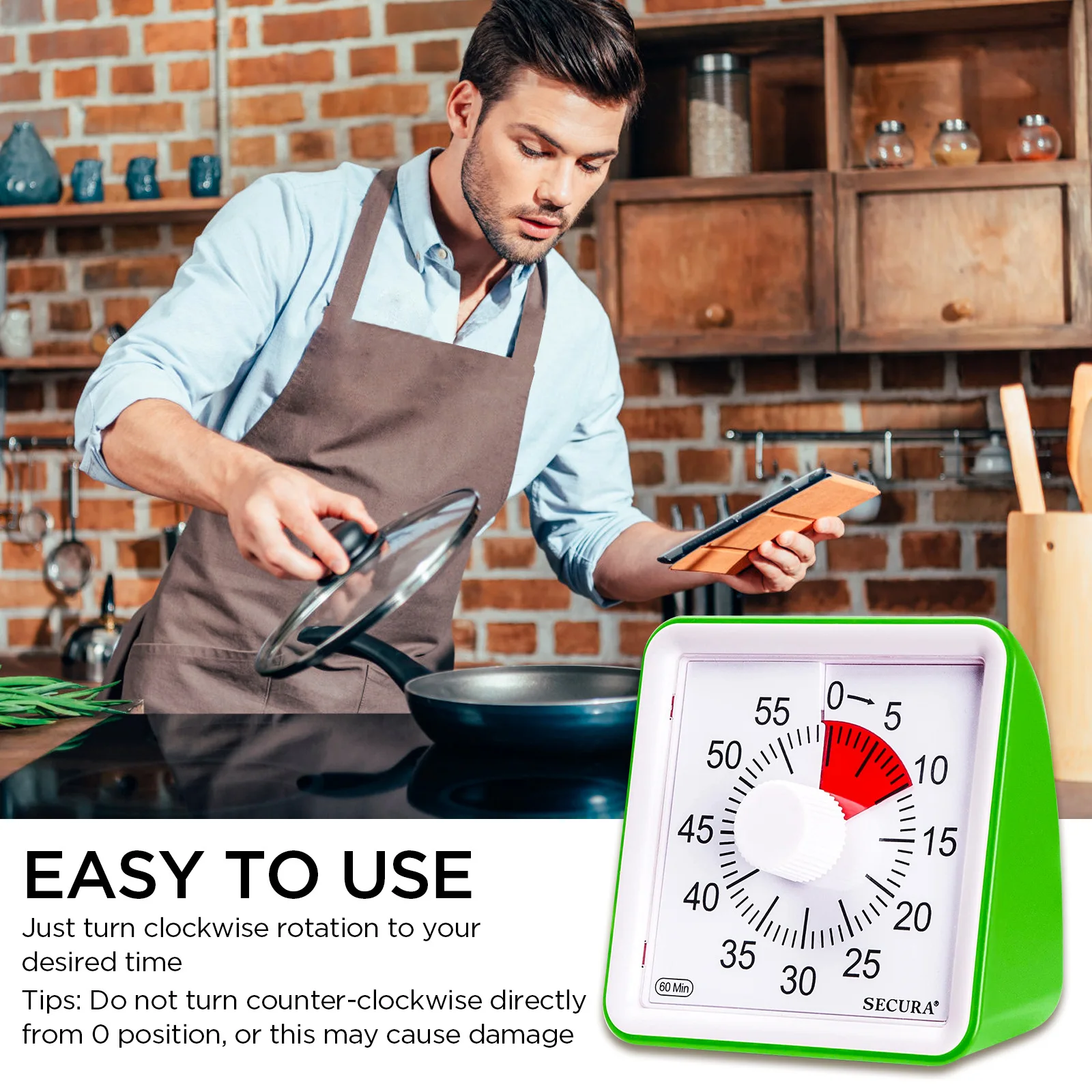 60-Minutekitchen Time Digital Visual Timer Cooking Baking