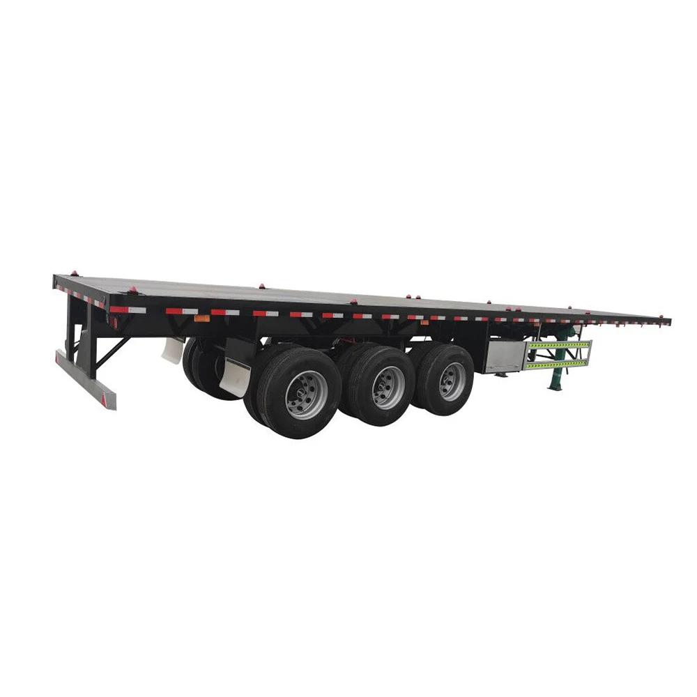 2 axis 3 axles 4 axles 40ton 60 ton 20ft flatbed semi trailer for sale