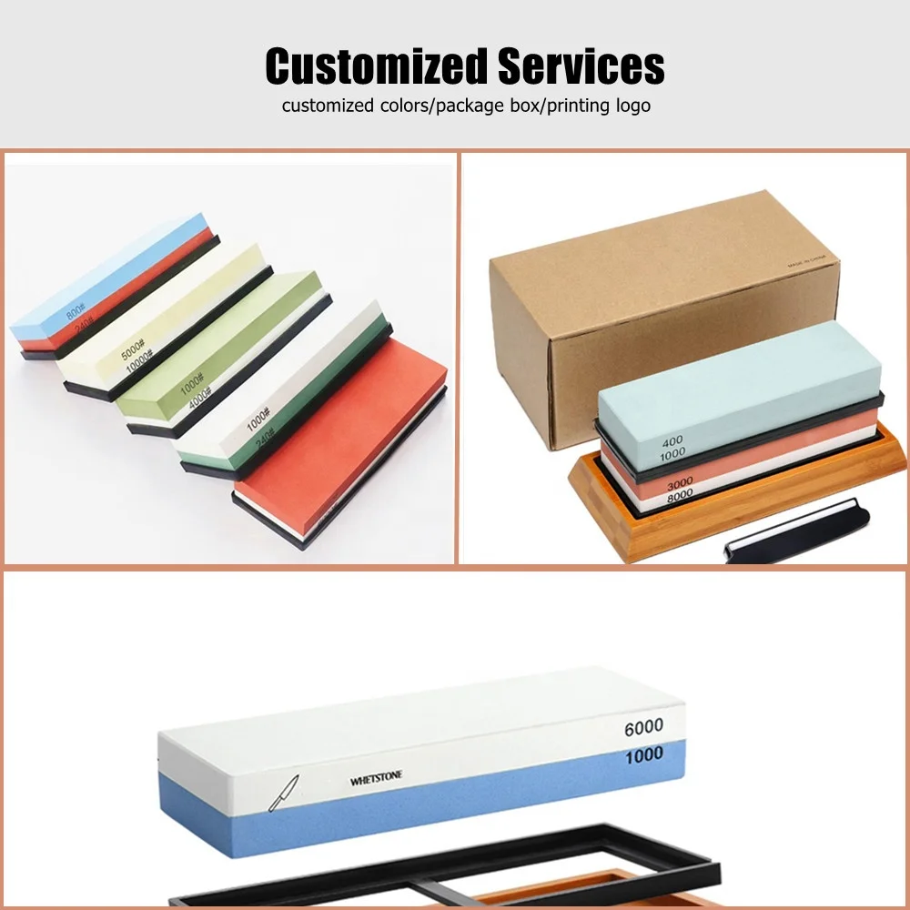 New Universal chef using double side #1000/6000 whetstone knife sharpener tool whetstone set knife& scissor sharpening stone