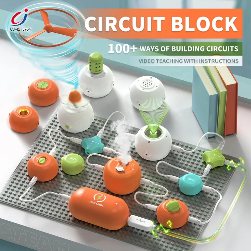 Chengji electronic building block toy kids educational creative scientific experiments game diy assembly electronic block kit