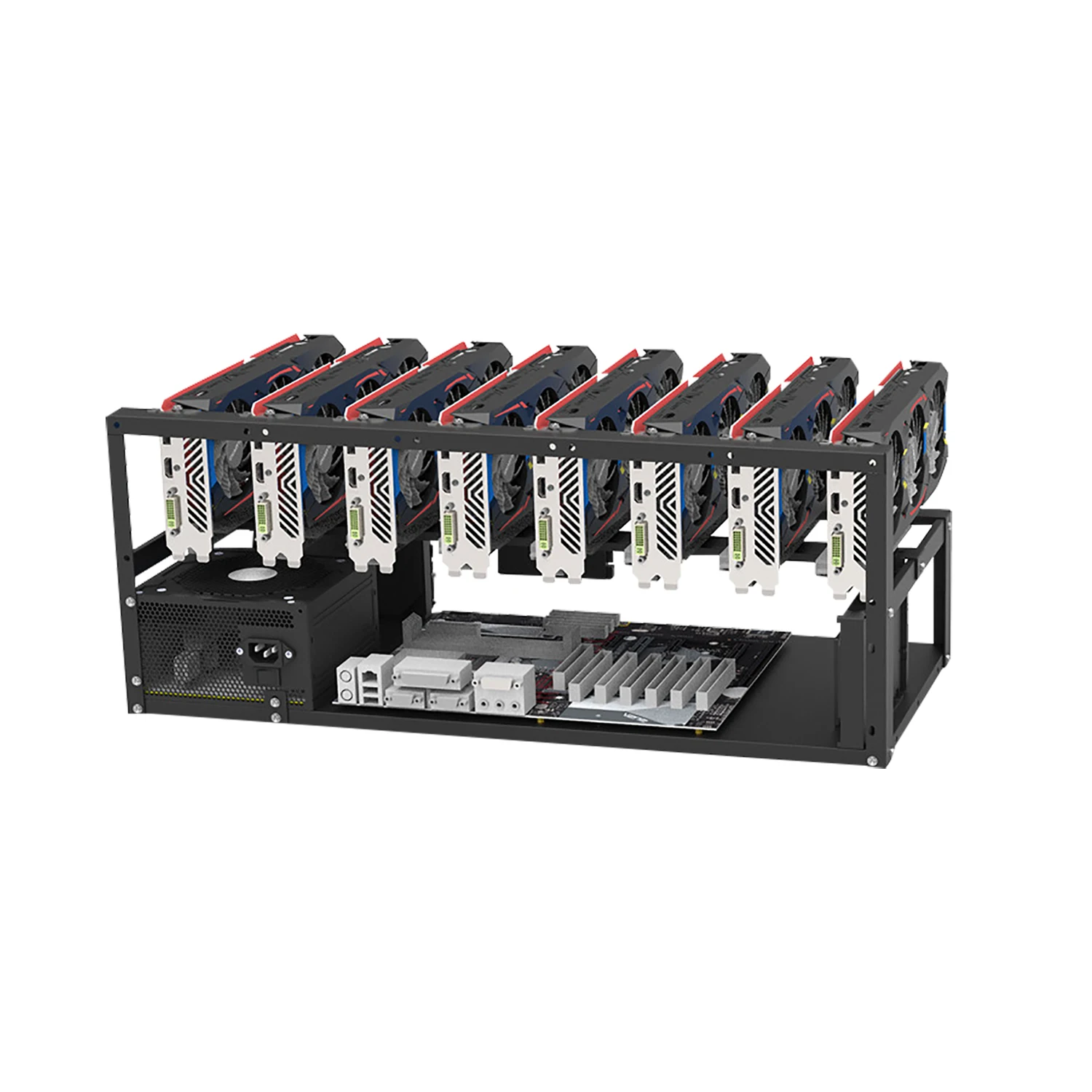 Hot Sale Product 8GPU Open Air Rig Frame Steel 8 GPU Rig Rack in stock