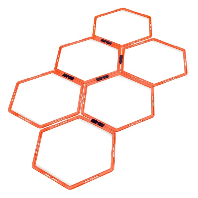 Hexagonal Agility Ladder Speed Rings Training Ladder Hurdles for for Agility Footwork Training & Vertical Jump Workouts