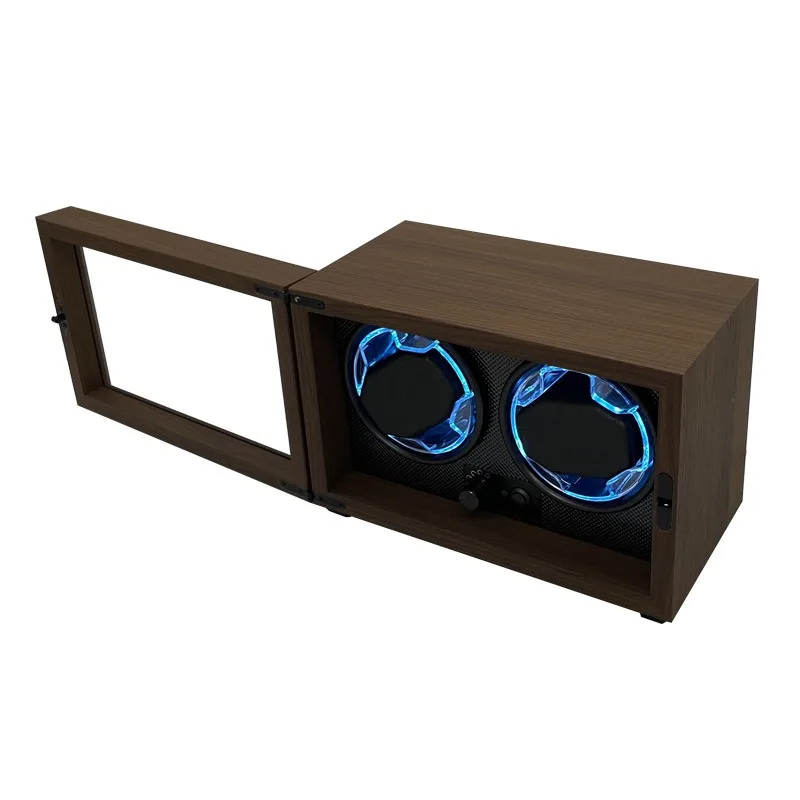 Popular 2 Winder Slot Automatic Mechanical Watch Shaker Winder Auto stop Led Organizer