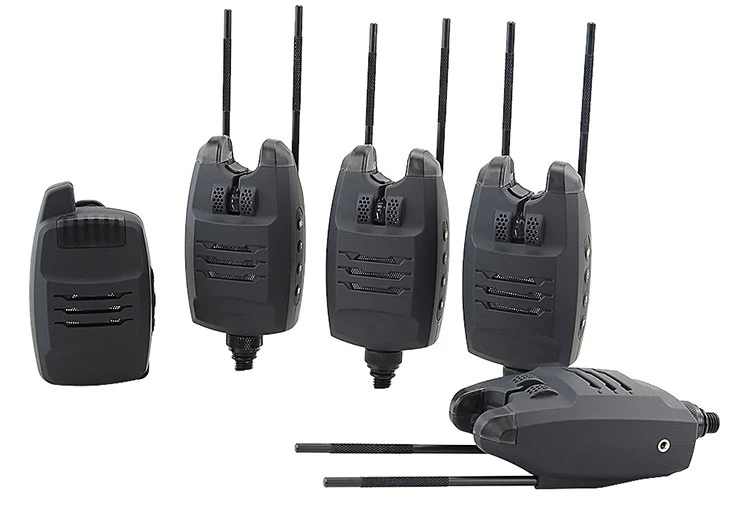 Carp Fishing Alarm Set Sounds and LED Alarming Wireless Fishing Bite Alarm Indicator Electronic with Snag Ear Bar