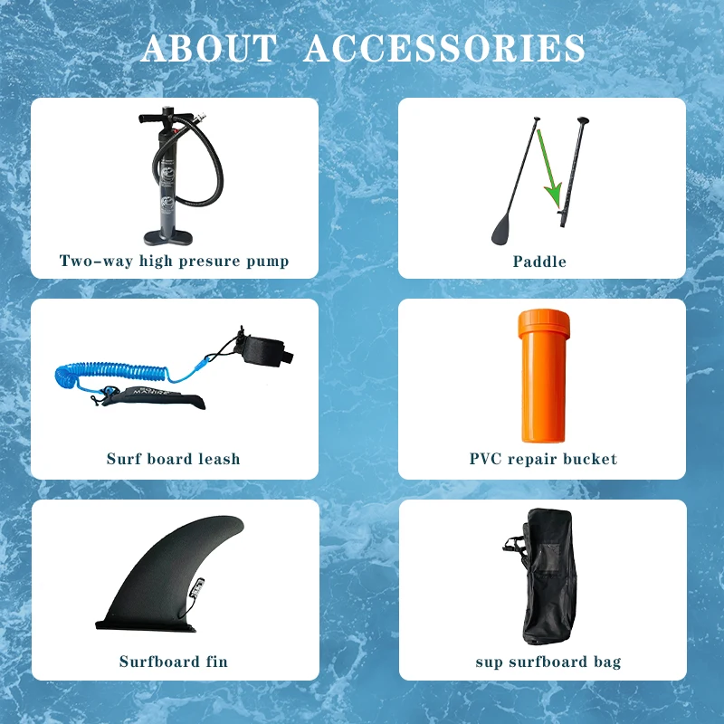 SOLAR MARINE Inflatable Stand Up Paddle Reinforced Double Layer All-Around Paddleboard for All Skill Level with Premium SUP Pack