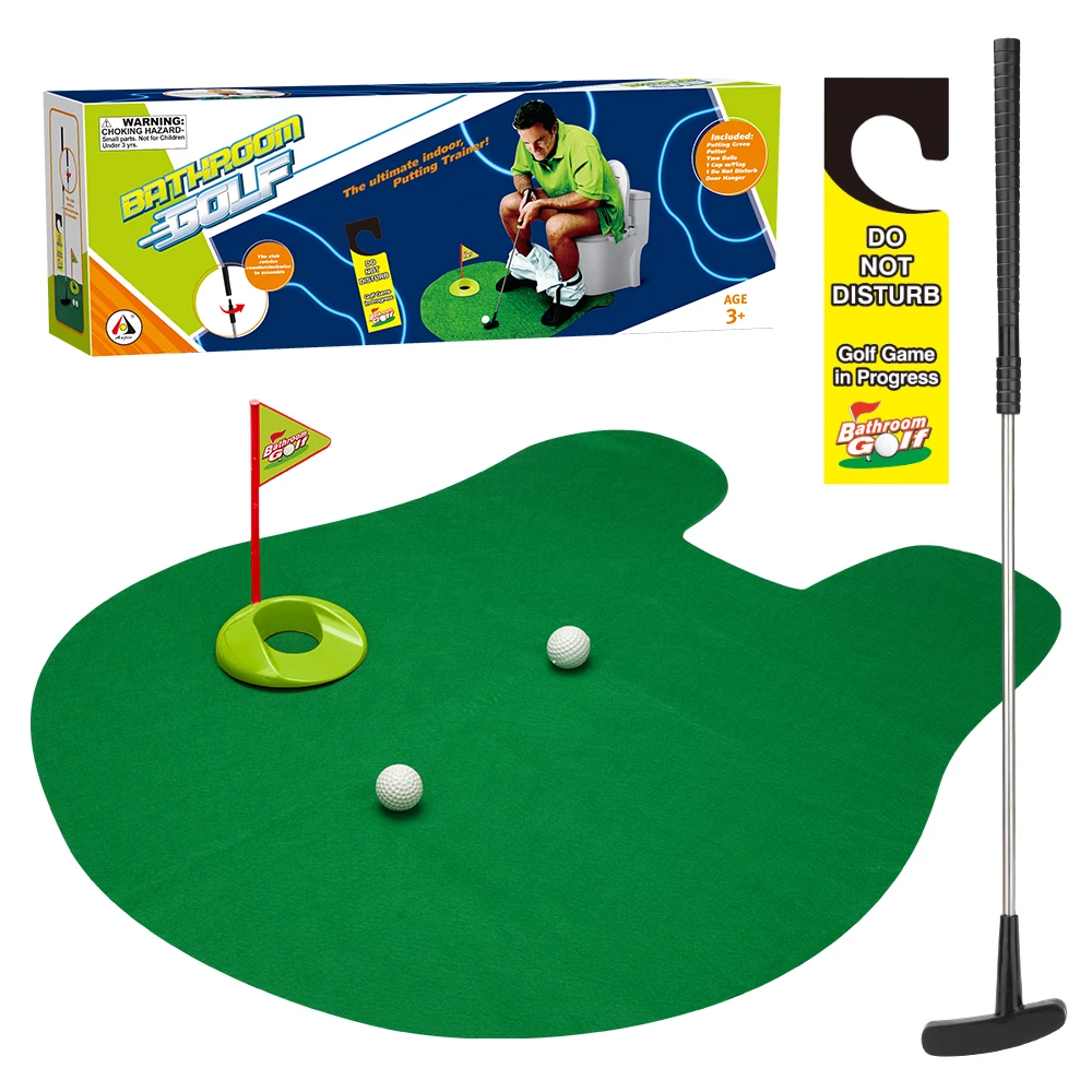Toilet Golf Game Toys Set Indoor Mini Golf Games toys in Restroom Bathroom golf For Kids Party game Novelty Gifts