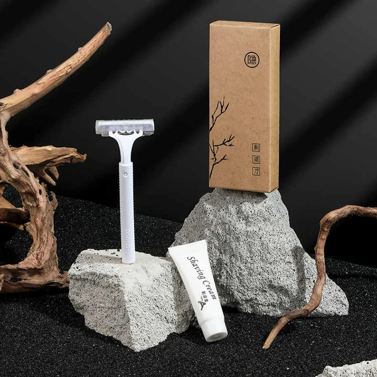 Top Quality Hot Sale Hotel Bath Home Razor Upscale Independent Packaging Disposable Double-blade Shaver Set