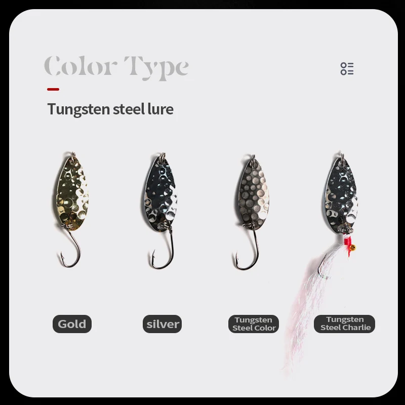 Wondersee Hot Sale Tungsten Steel Spinner Spoon Lures with BKK Hooks for River Lake Stream Ocean Boat Fishing