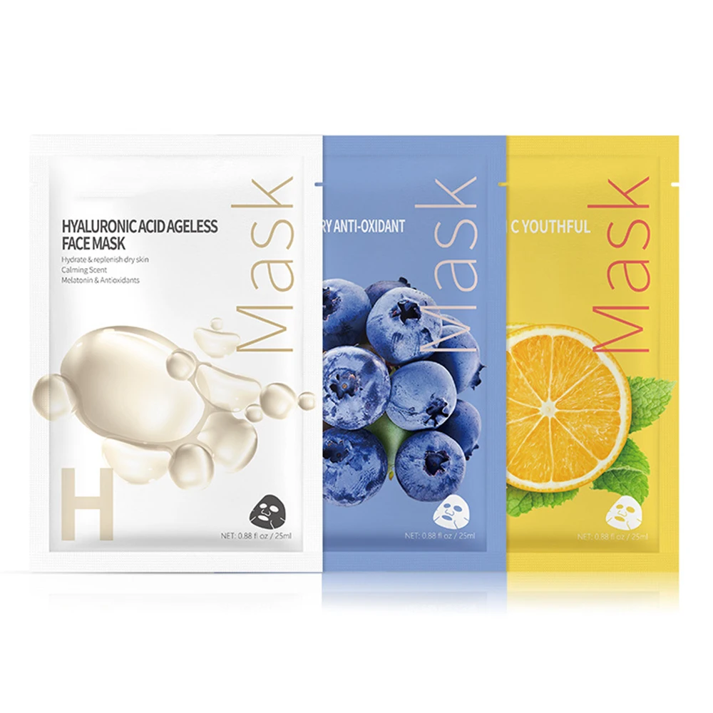 Amazon Hot Sale Product Korean Vegan Sheet Mask Private Label Facial Mask Natural Hydrating Sheet Mask for Men and Women