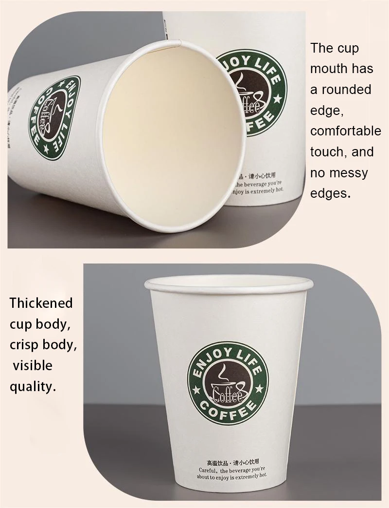 Custom logo Printed High speed machine produced double wall paper coffee or tea cup with lid