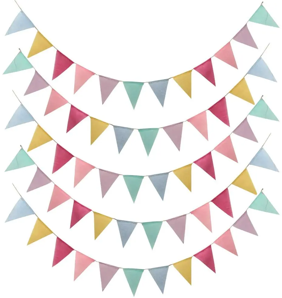 Colorful Soft  Advertising Bunting Flags String Flag Bunting Banner For School Holiday Panel Decor