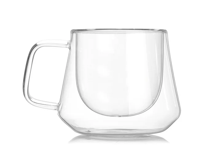 Handmade High Borosilicate Glass coffee mug Double wall Creative Diamond Cup