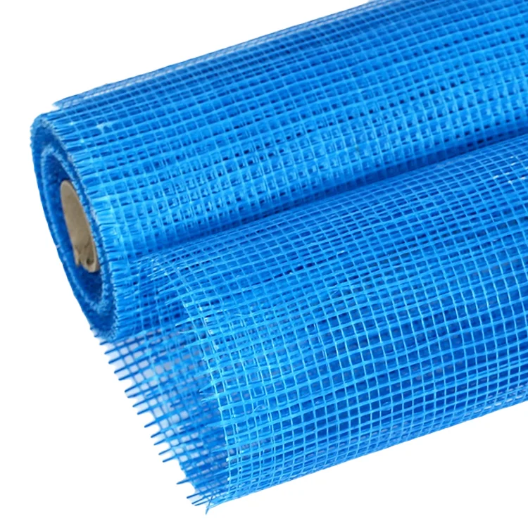 China factory produce 10mm*10mm blue 4'X20m in India Fiberglass mesh/alkali-resistant Glass fiber netting