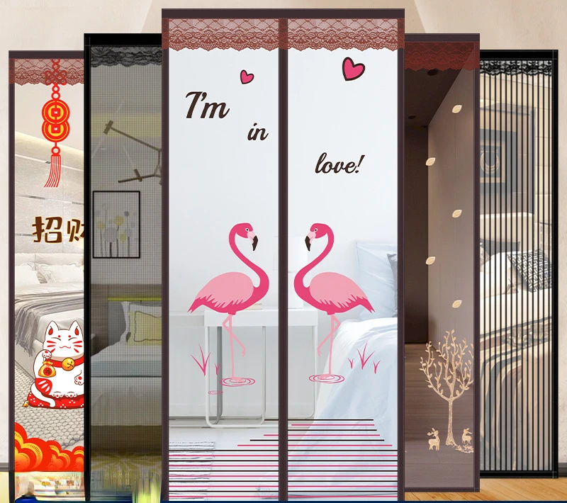 Magnetic anti-mosquito summer household bedroom partition no hole anti-mosquito door curtain Self-adhesive door curtain