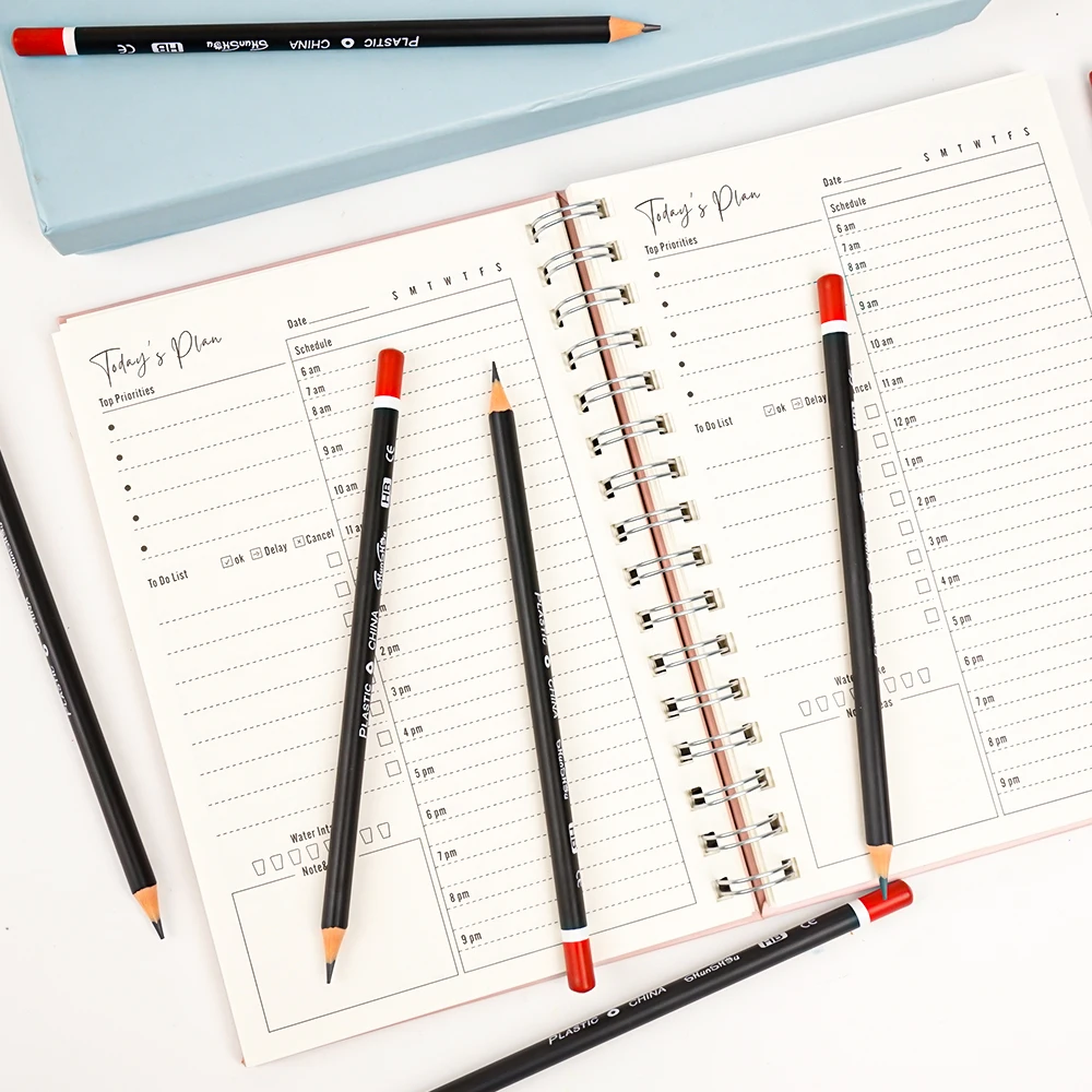 High Quality Personalized Promotional Wooden Black Pencil Custom Logo 7inch Standard Pencils For School Testing