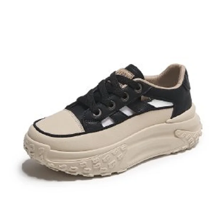 Женская сетчатая обувь на плоской подошве со шнуровкой стильная для ходьбы толстой увеличивающие рост Повседневная Уличная