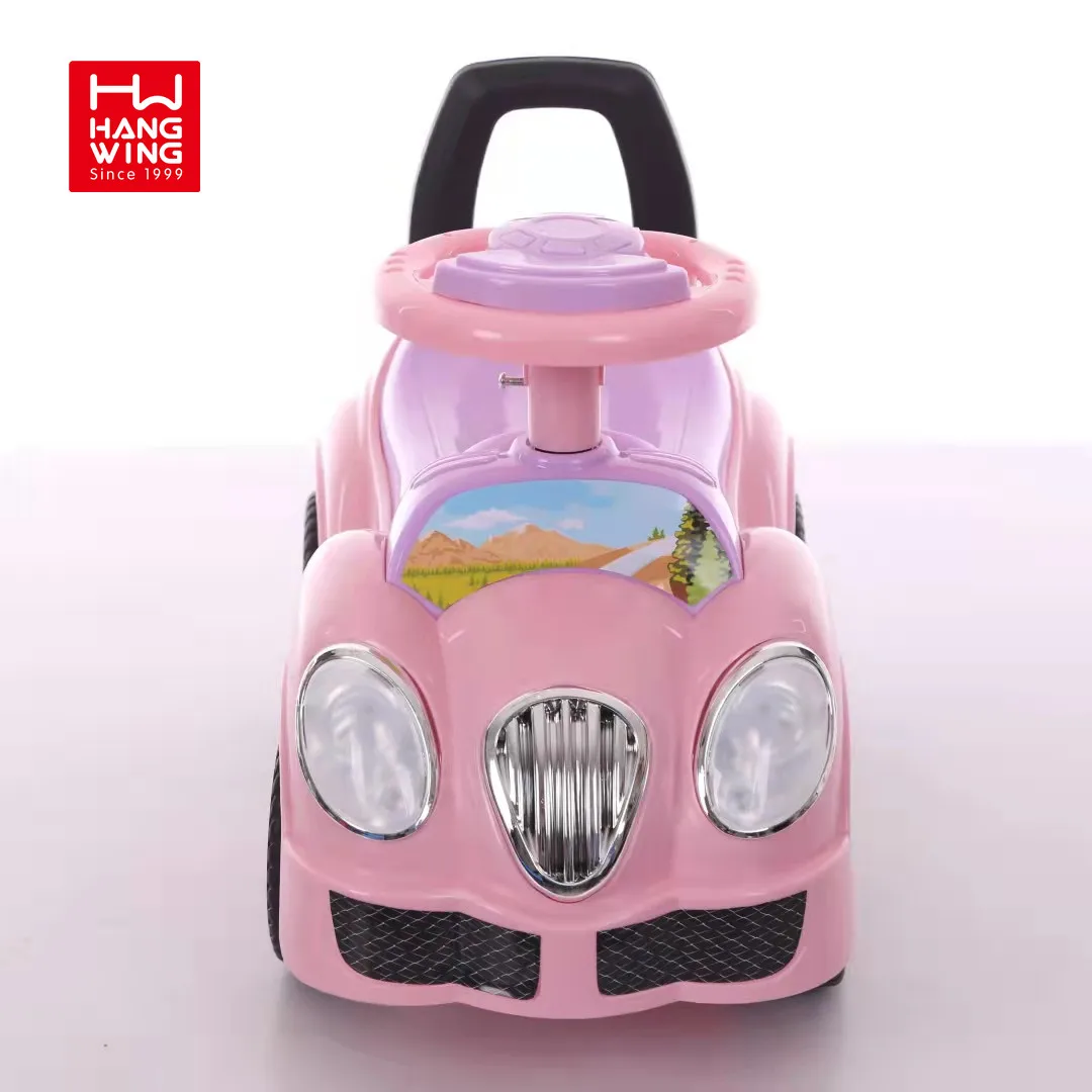 Four Wheel ride on car  with push handle Scooter with music baby swing car Enfant marcheur child walker