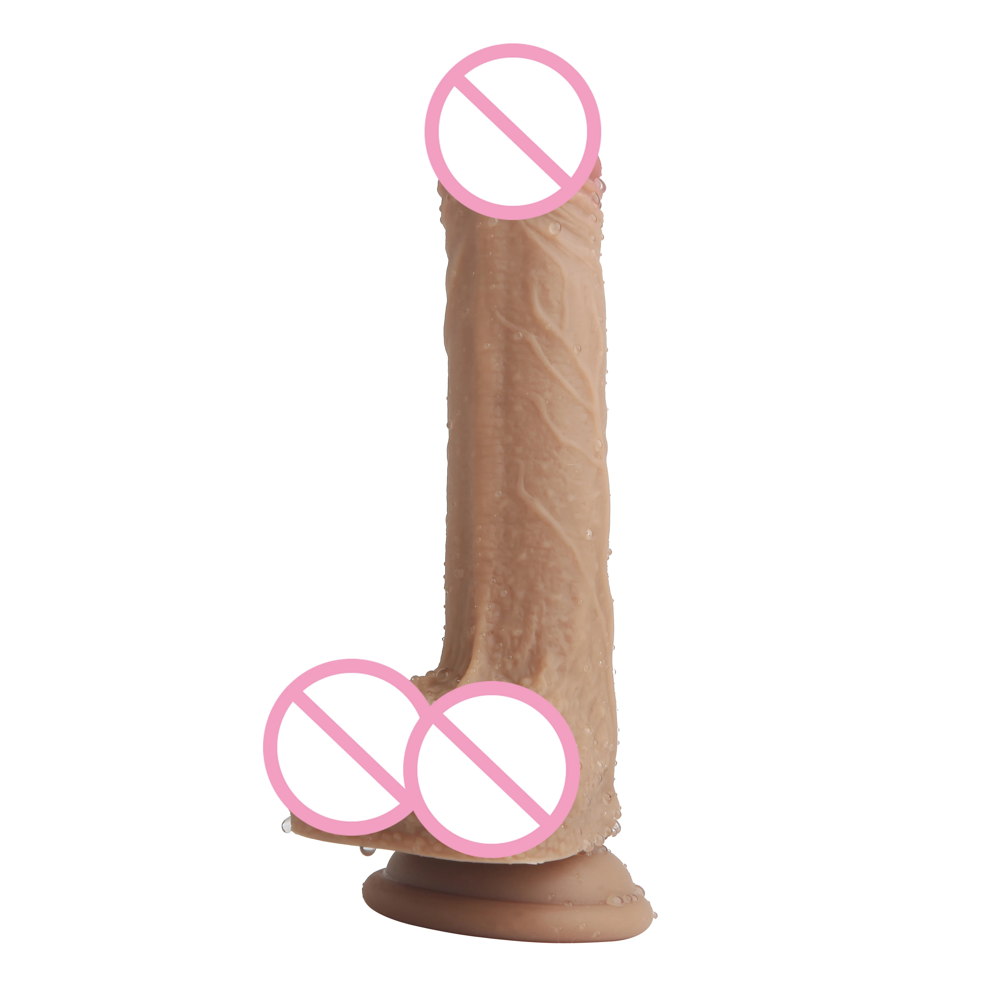 Rubber Soft Silicone Dildo Artificial Penis with Suction Cup Artificial Penises for Women Vagina